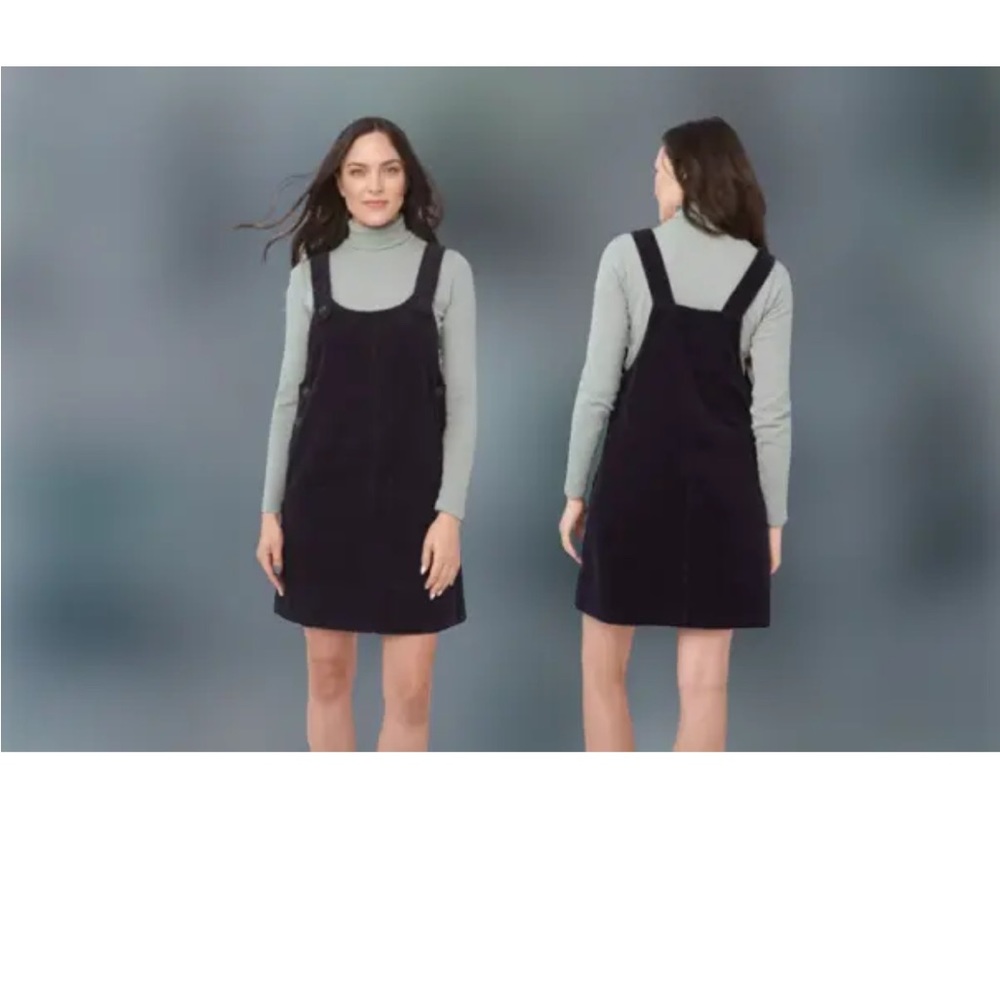 United By Blue corduroy overall mini dress Size S & M Night Sky organic NWT